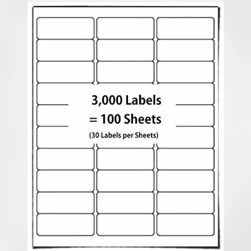 New Address Label Americopy 1x2 5/8